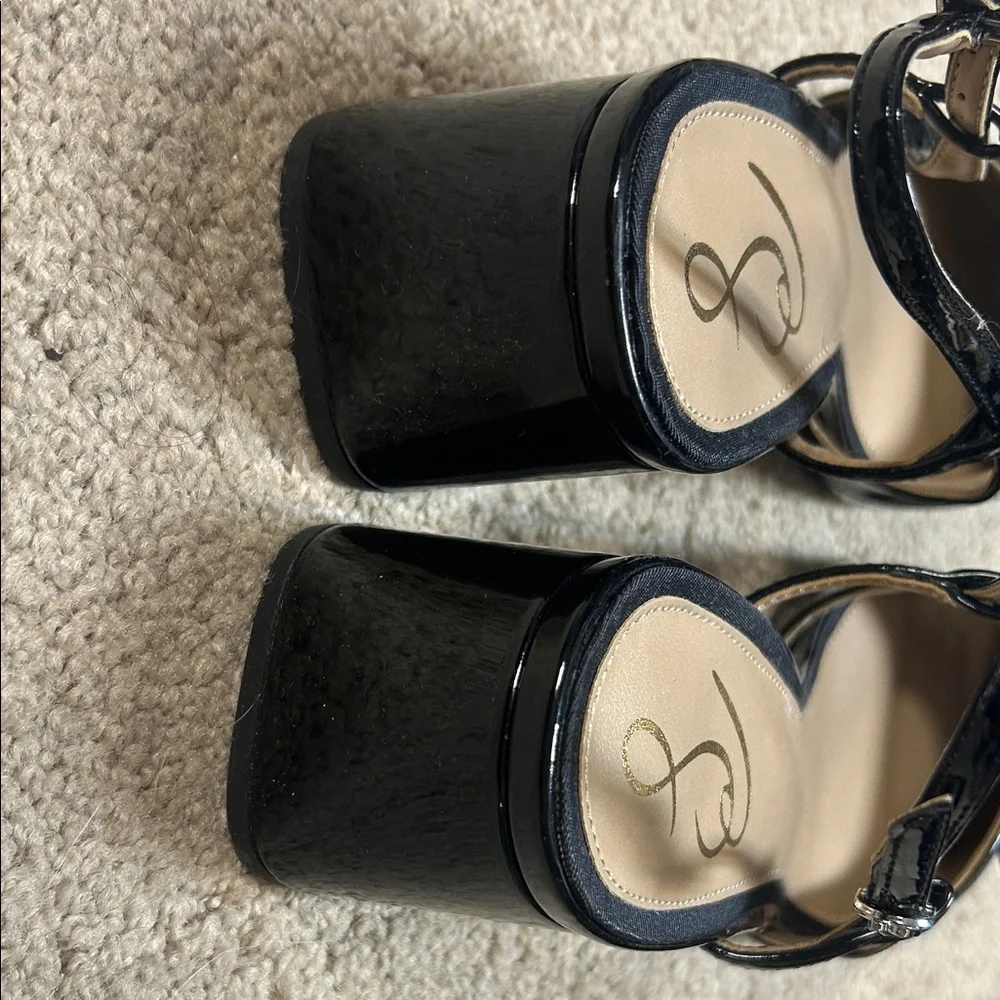 Sam Edelman Black Patent Slingback Heels - Picture 4 of 5